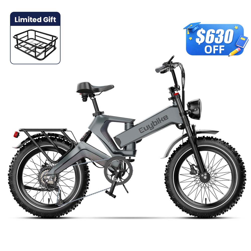 Euybike K6 Pro 2 0 Grey Long Range Electric bike Back to School Sale