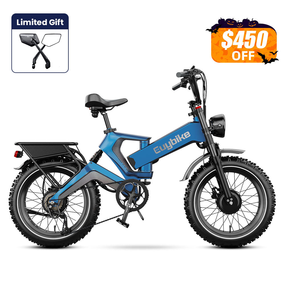 Euybike K6 Pro Max Blue Dual Motor Electric Bike Halloween Sale