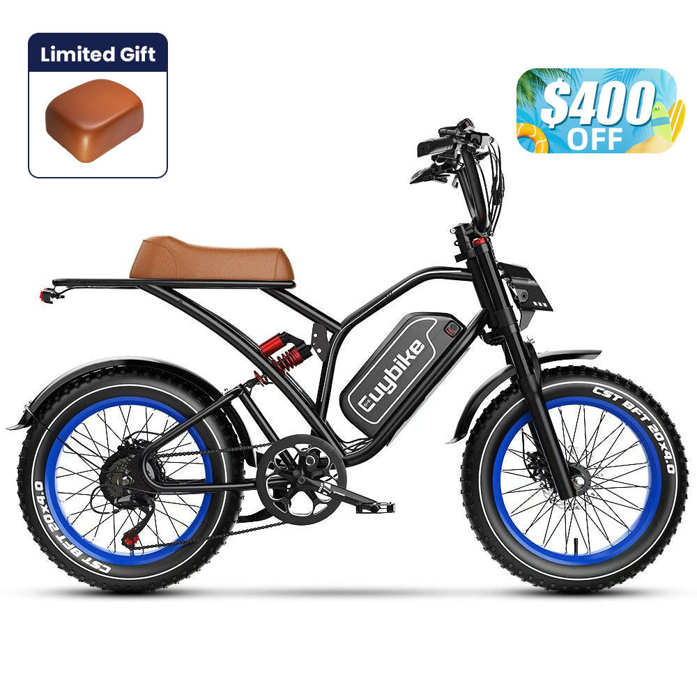 Moped Style Electric Bike | Electric Moped with Pedals