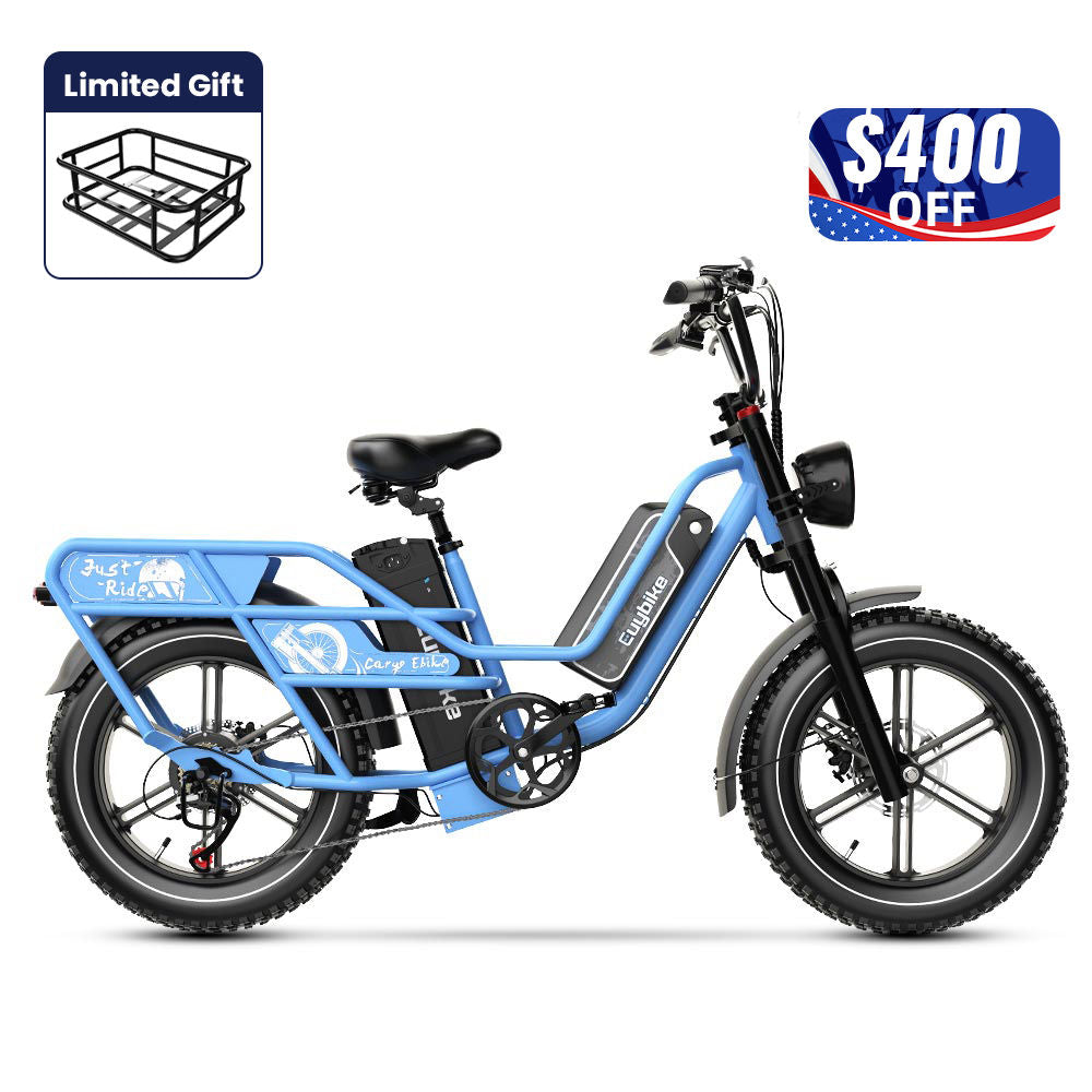 Euybike W1 Blue Dual Battery eBike 4th of July Sales