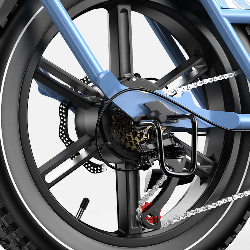 Euybike W1 Dual Battery Cargo Ebike Gear Shift