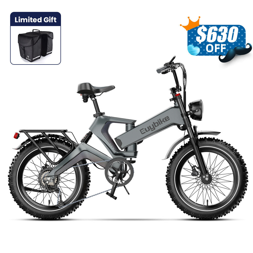 K6 Pro 2.0 Grey Powerful Electric Bike Fathe's Day Sales