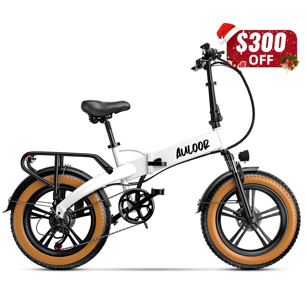 Auloo NXB White Electric Bike Christmas Sale