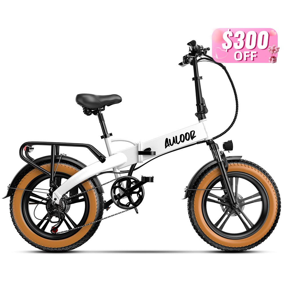 Auloor NXB White Electric Bike Valentine’s Day Sale