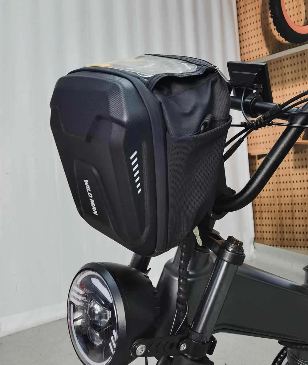 Bike Handlebar Bag Waterproof EVA Handlebar Bag For Electric Scooter & Bike - Foldable Storage Pouch For Commuting Handlebar Pouch