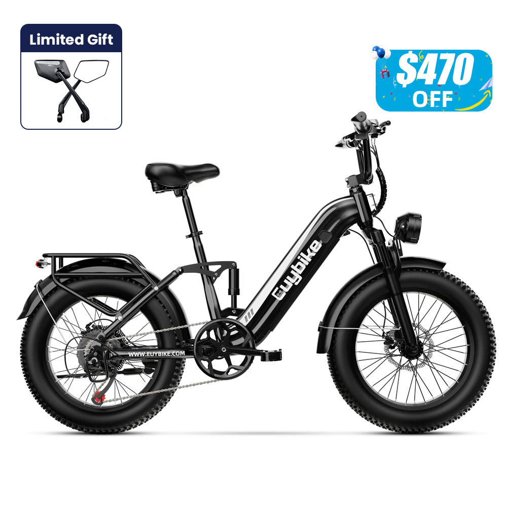 Euybike C3 Black Full Suspension Electric Bike Prime Day Deal