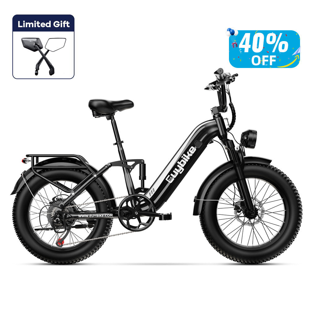 Euybike C3 Black Full Suspension Electric Bike Prime Day Sale
