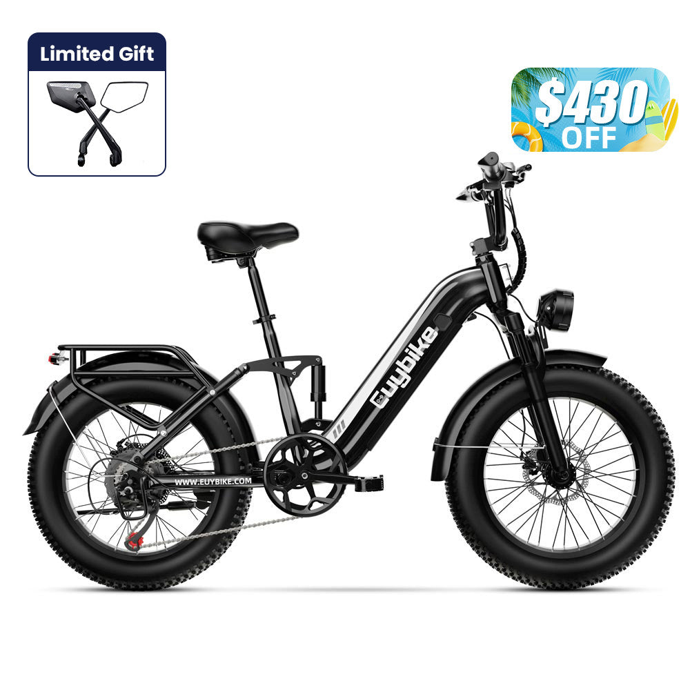 Euybike C3 Black Full Suspension Electric Bike Summer Deal