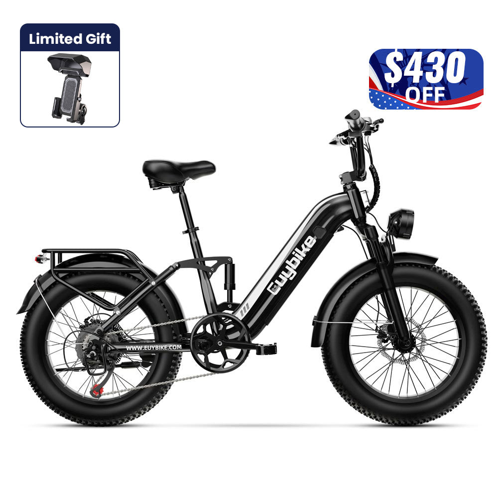 Euybike C3 Black Full Suspension eBike 4th of July Sales