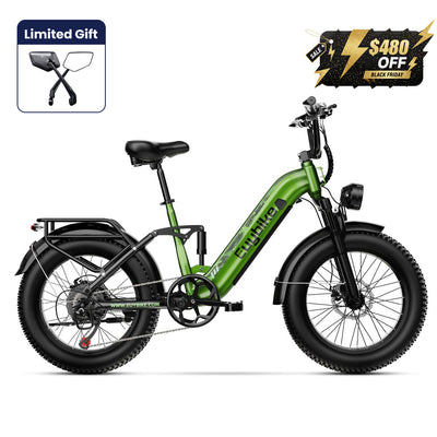 Euybike C3 Green Full Suspension Bike Black Friday Ebike Deals