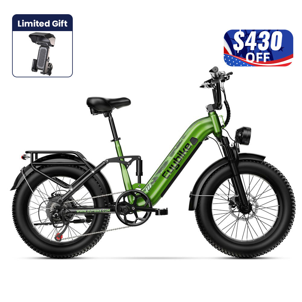 Euybike C3 Green Full Suspension eBike 4th of July Sales