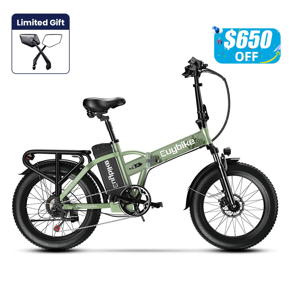 Euybike F6B Green Foldable Electric Bike Prime Day Deal