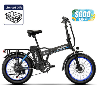 Euybike F6F Black Folding Electric Bike Summer Sales