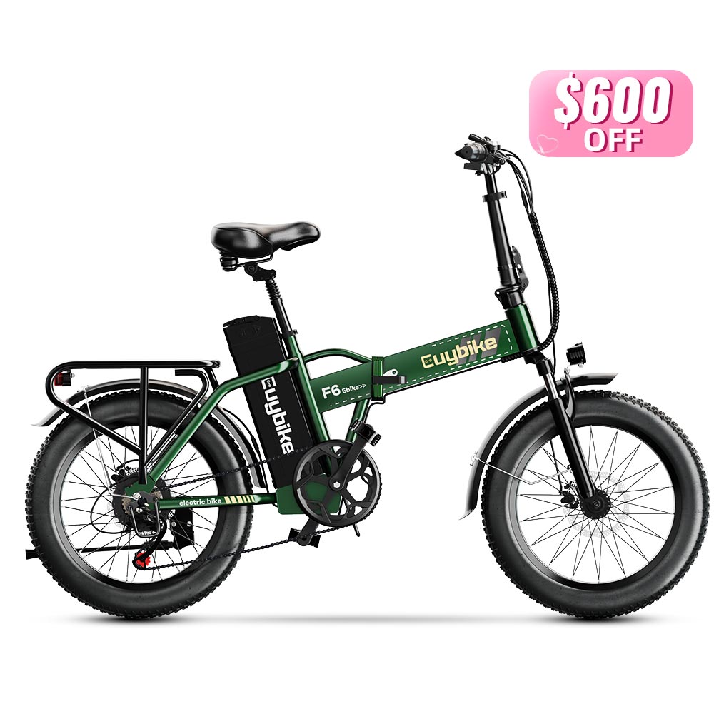 Euybike F6F Green Foldable Electric Bike Mother's Day Sales