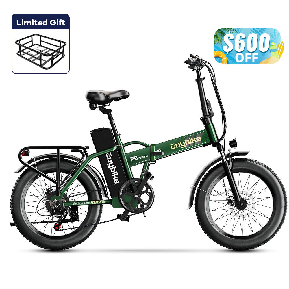 Euybike F6F Green Folding Electric Bike Summer Sales
