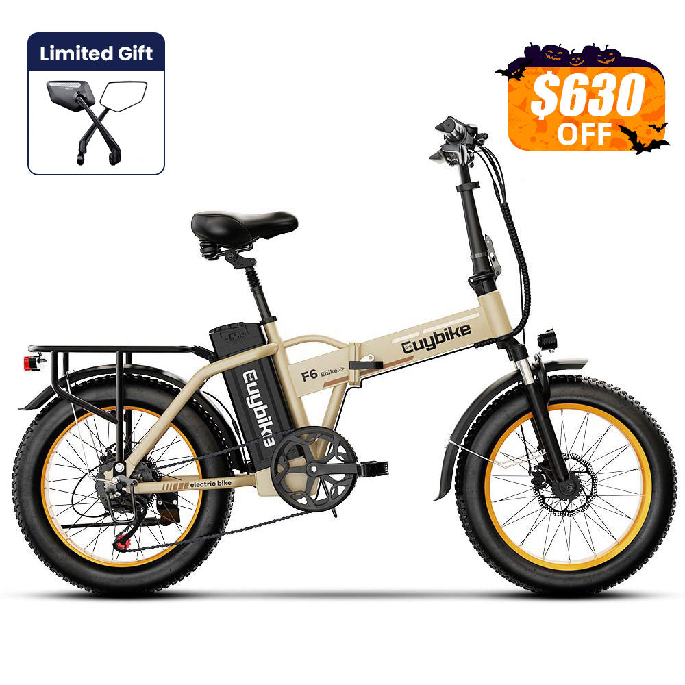 Euybike F6F Khaki Folding Electric Bike Halloween Sale