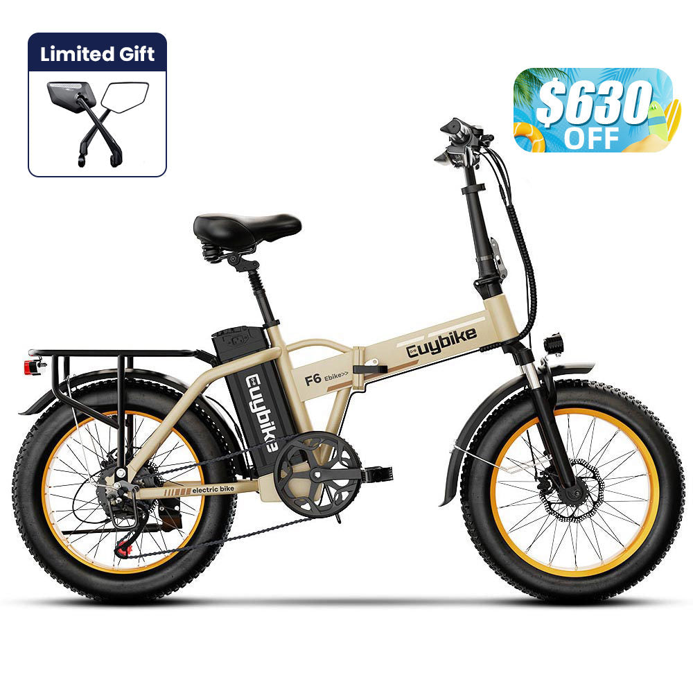 Euybike F6F Khaki Folding Electric Bike Summer Deal