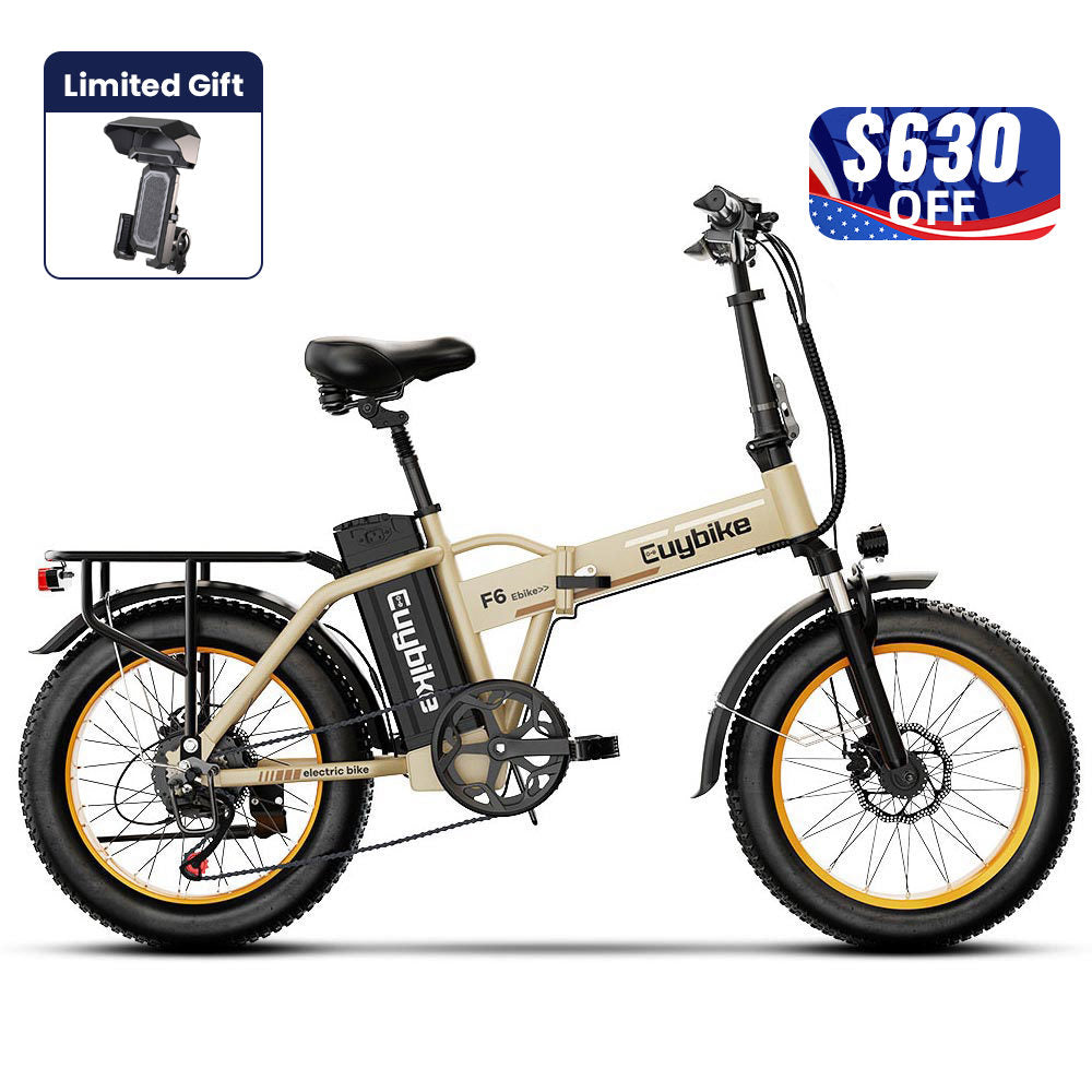 Euybike F6F Khaki Folding eBike 4th of July Sales
