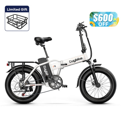 Euybike F6F White Folding Electric Bike Summer Sales