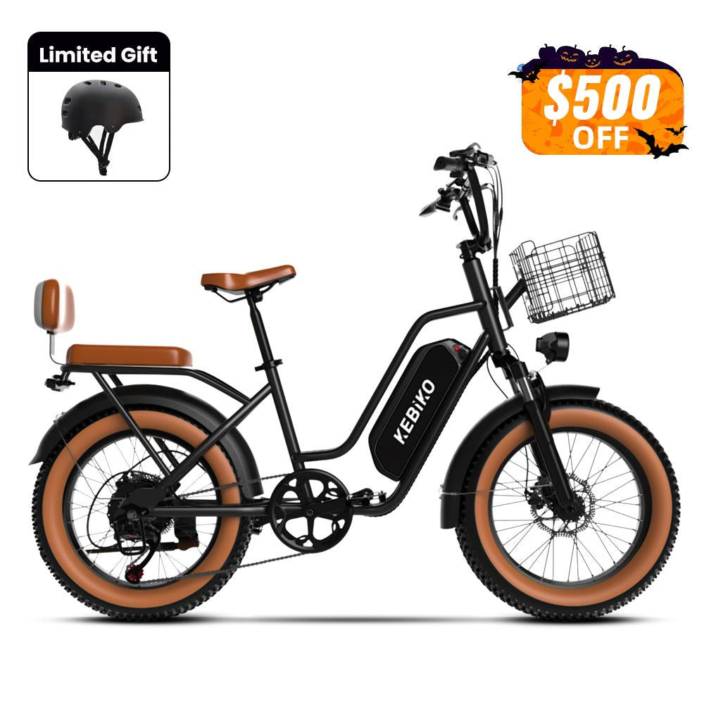 Euybike F8 Black Step Thru EBike Halloween Sales