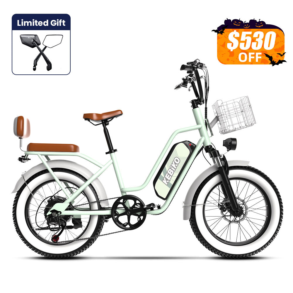 Euybike F8 Green Step Thru Electric Bike Halloween Sale