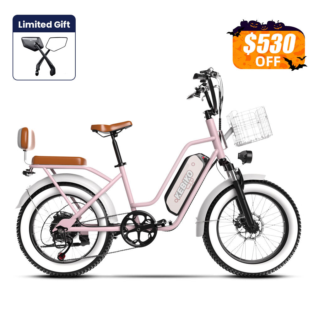 Euybike F8 Pink Step Thru Electric Bike Halloween Sale