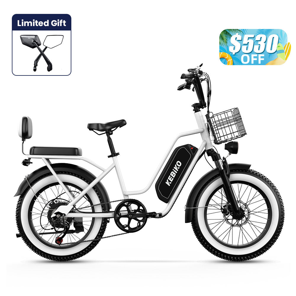 Euybike F8 White Step Thru Electric Bike Summer Deal