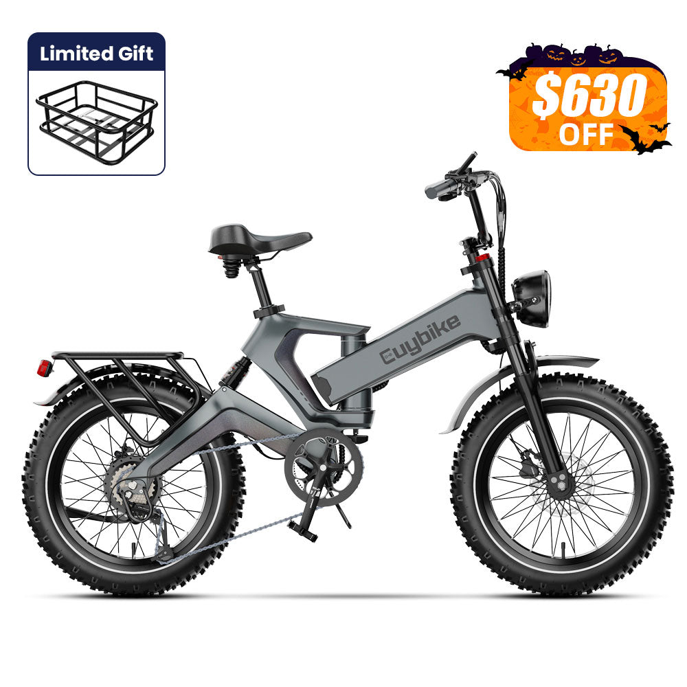 Euybike K6 Pro 2 0 Grey Fat Tire Electric Bike Halloween Sale