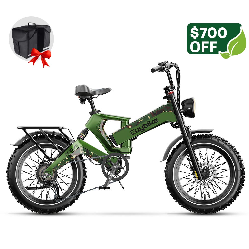 Euybike K6 Pro Camo Green Electirc Bike Spring Sale