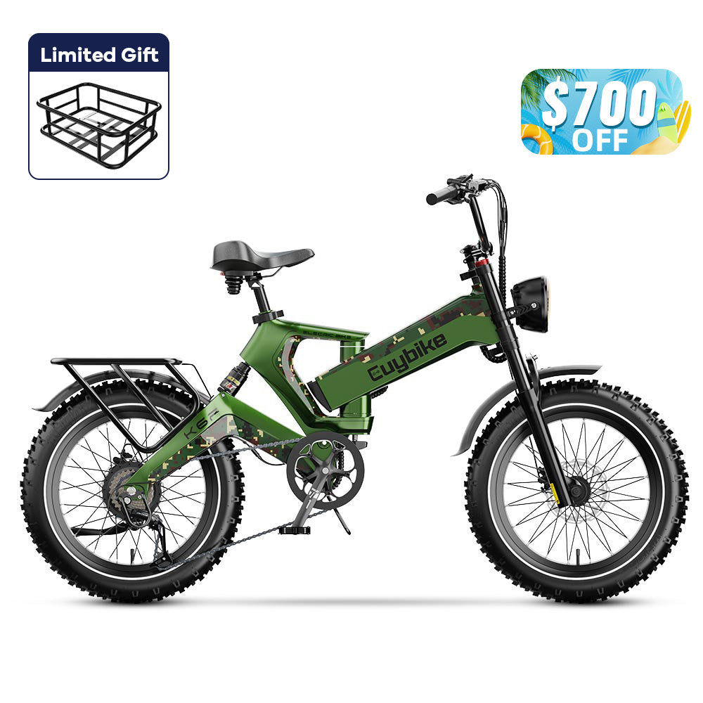 Euybike K6 Pro Green Electric Bike Summer Sale