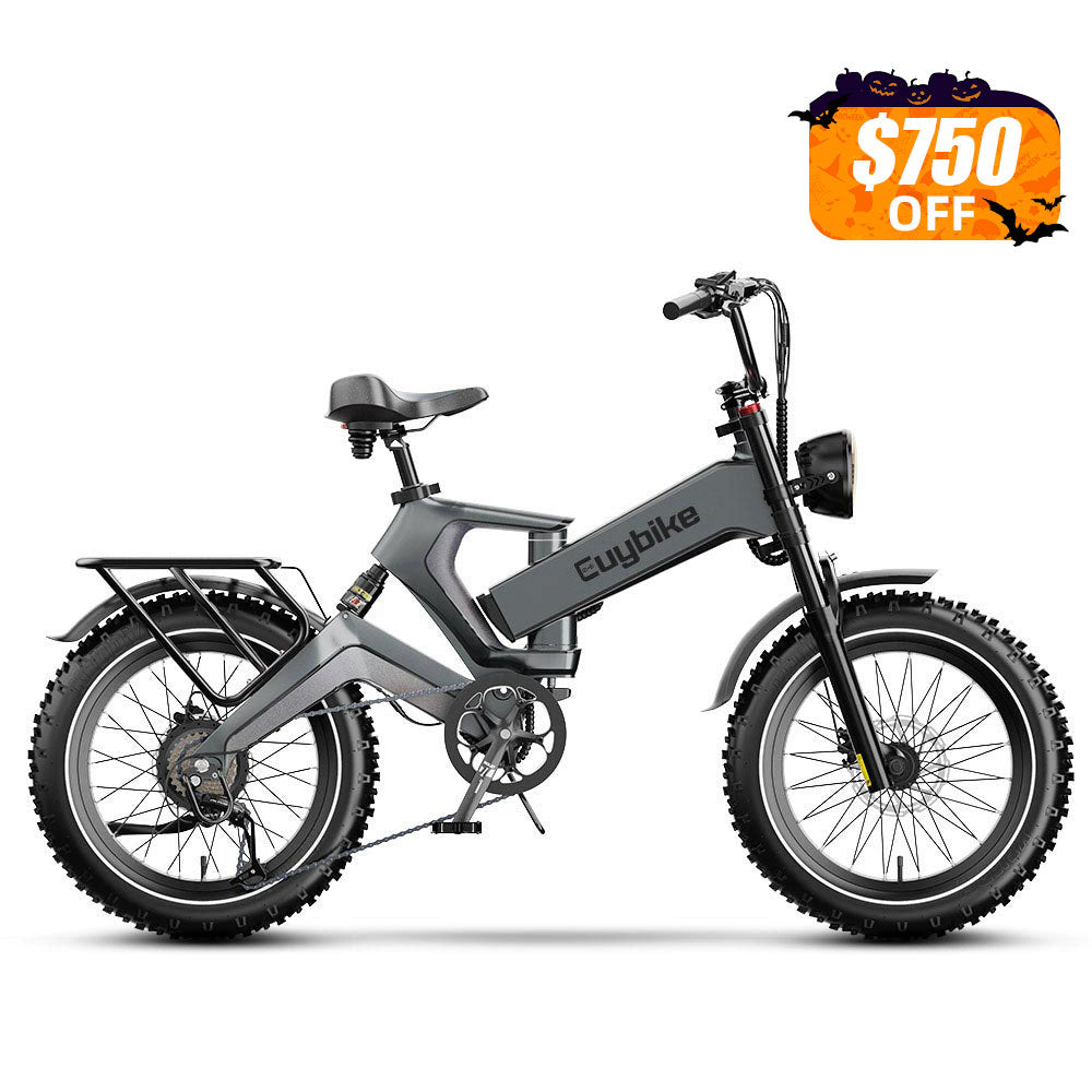 Euybike K6 Pro Grey Fat Tire Electric Bike Halloween Sale