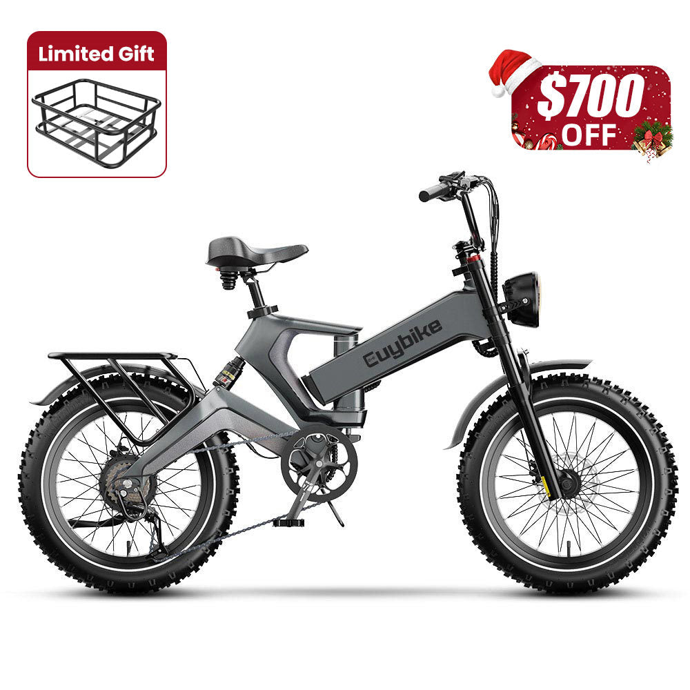 Euybike K6 Pro Grey Long Range Electric Bike Christmas ebike sale