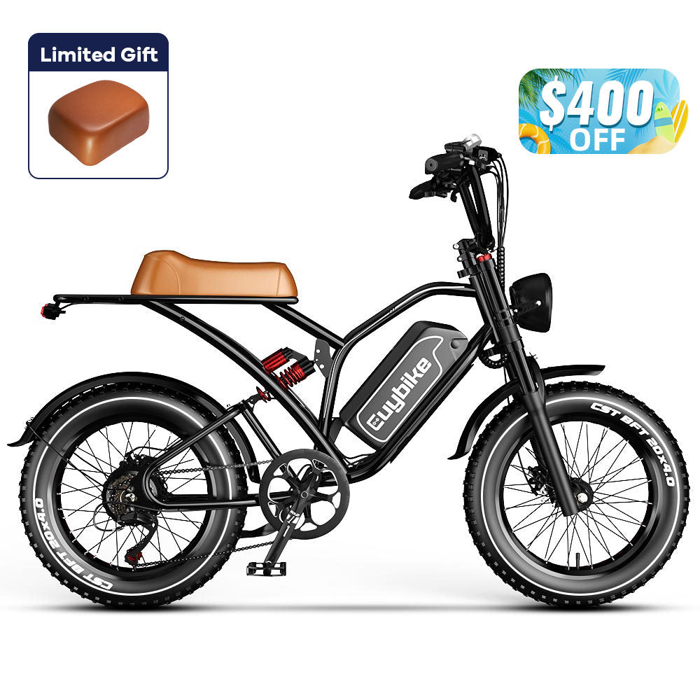 Euybike S4 Black Fat Tire Electric Bike Summer Sale