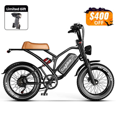 Euybike S4 Black Moped Style EBike Halloween Sales