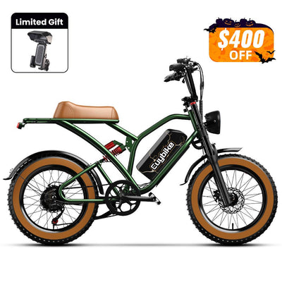Euybike S4 Green Moped Style EBike Halloween Sales
