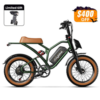 Euybike S4 New Green Moped Style EBike Halloween Sales
