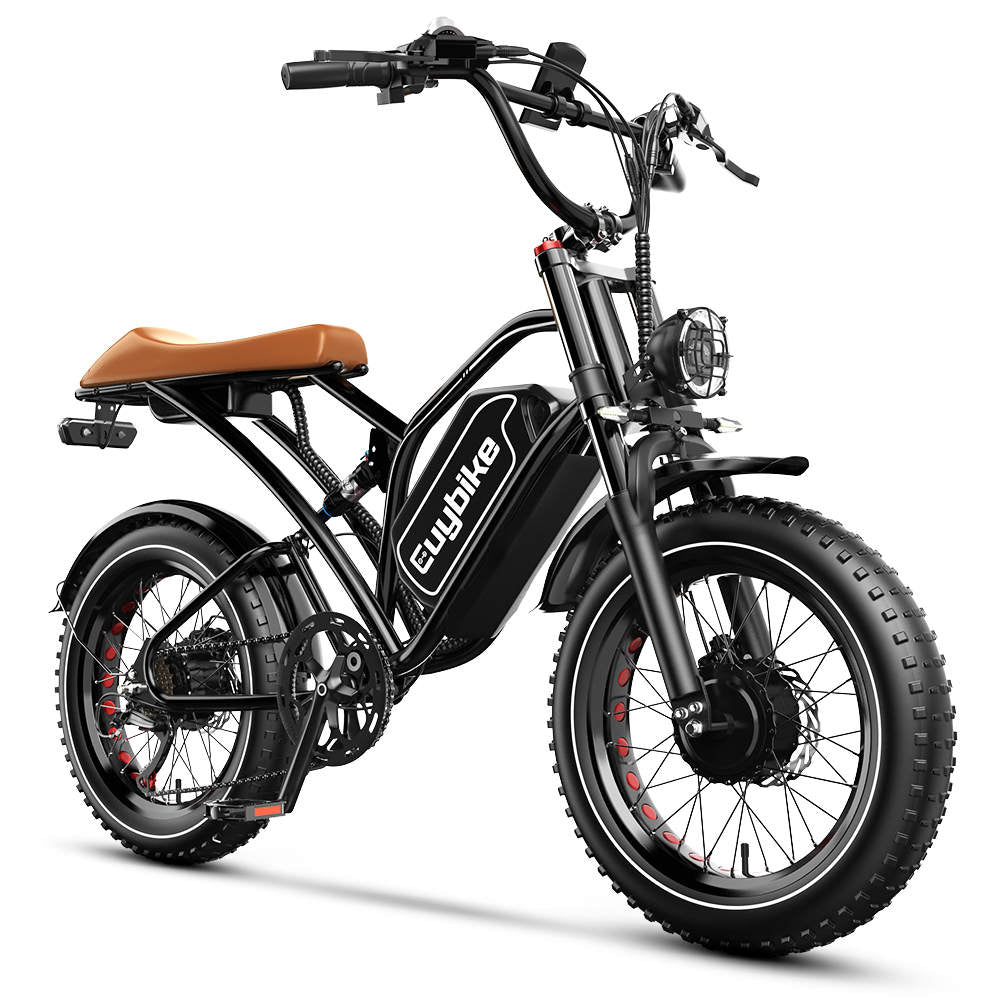 bicycle motors electric Euybike S4 Pro Max Dual Motor Electric Bike, 2000W AWD eBike, 30+ mph Top Speed, 52V 30Ah Battery, Black