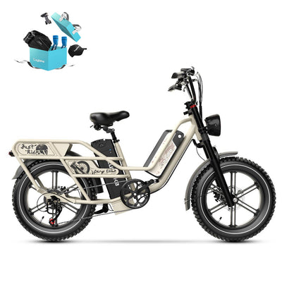 Euybike W1 Beige Dual Battery ebike For Sale
