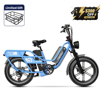 Euybike W1 Blue Dual Battery Bike Black Friday Ebike Deals