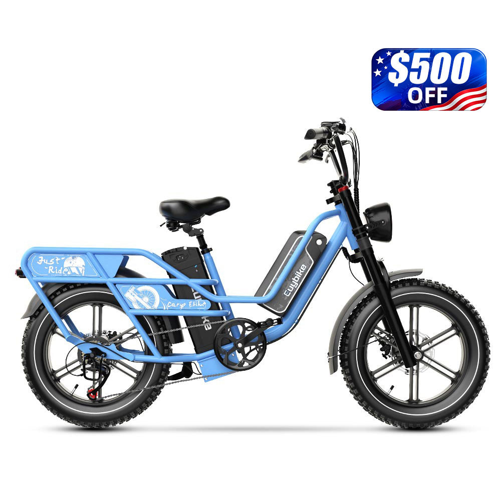 Euybike W1 Blue Dual Battery Ebike Labor Day Sale