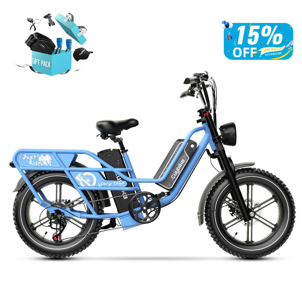 Euybike W1 Blue Dual Battery Electric Bike For Sale