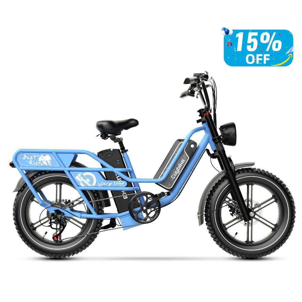 Euybike W1 Blue Dual Battery Electric Bike Prime Day Sales