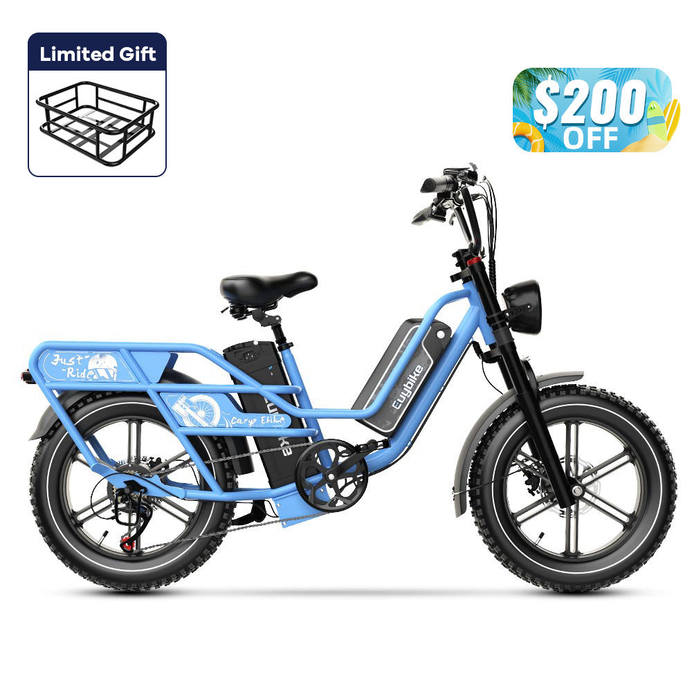 Euybike W1 Blue Dual Battery Electric Bike Summer Sales