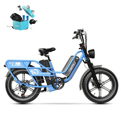 Euybike W1 Blue Dual Battery ebike For Sale