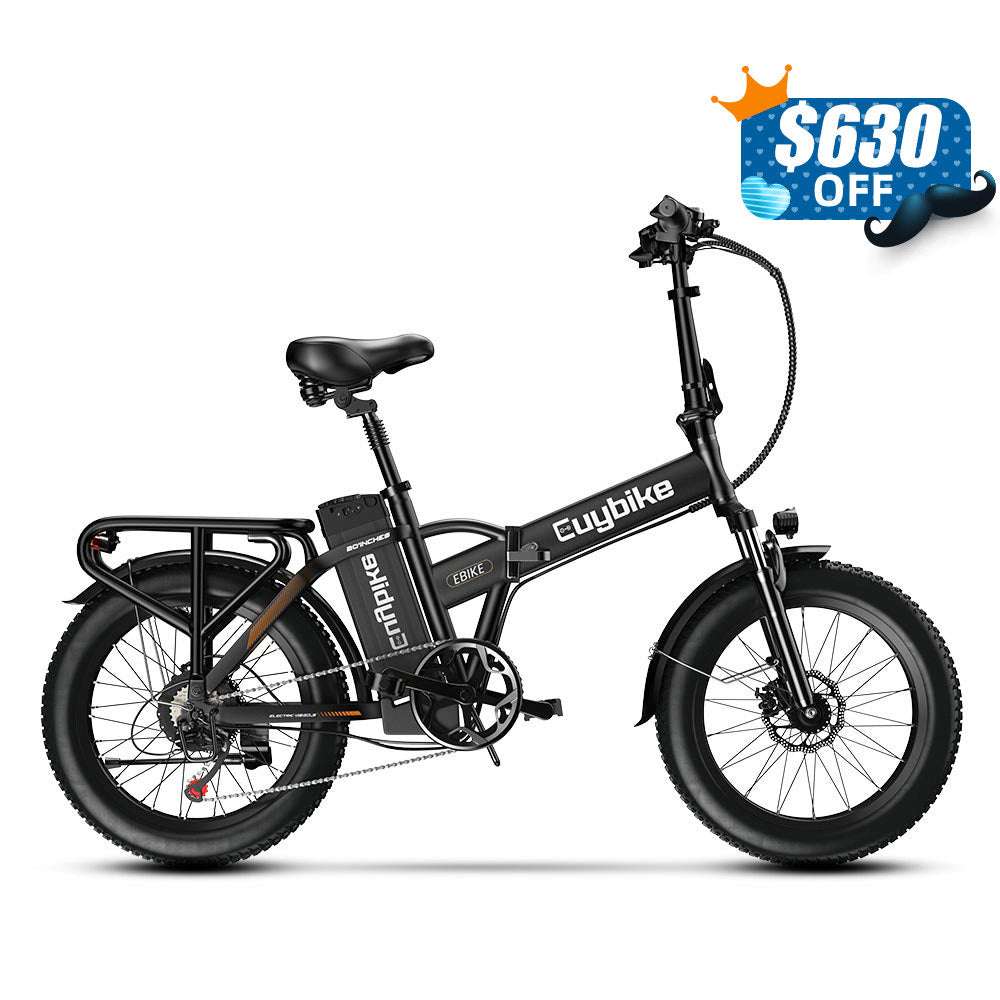 F6B Black Folding Electric Bike Father's Day Sales
