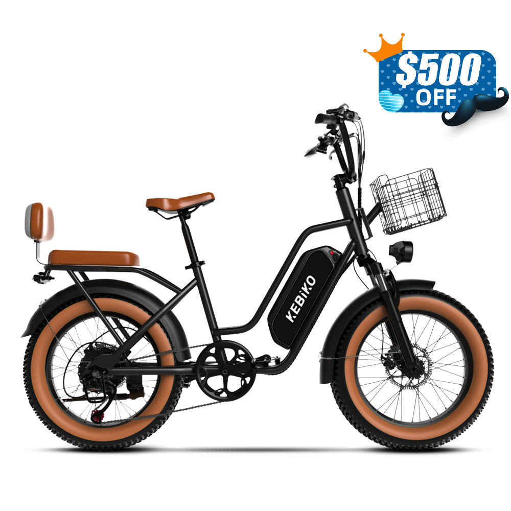 F8 Black Step Thru Electric Bike Father's Day Sales