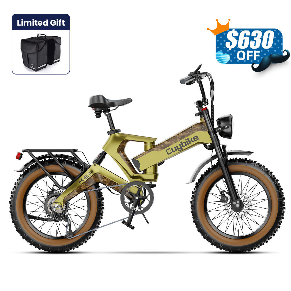 K6 Pro 2.0 Camo Gold Powerful Electric Bike Father's Day Sales