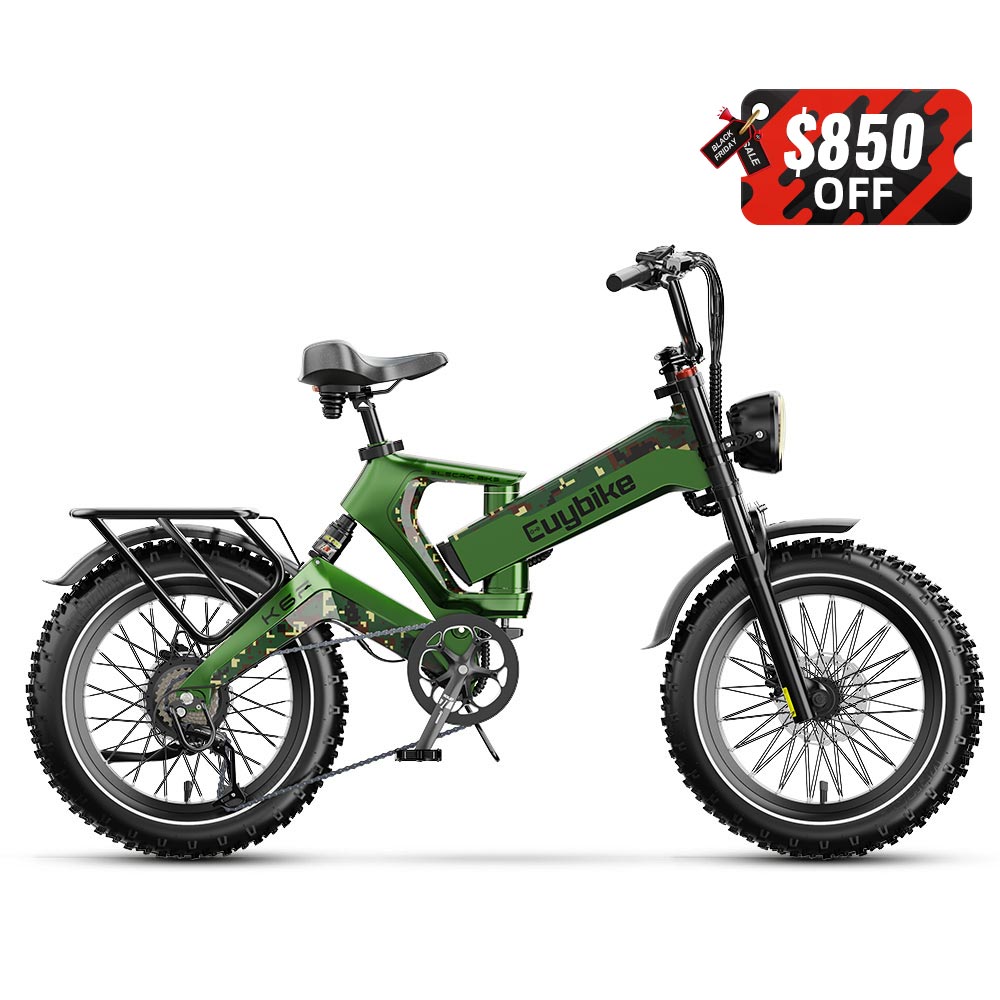 K6 Pro Camo Green Electric Bike Black Friday Sale