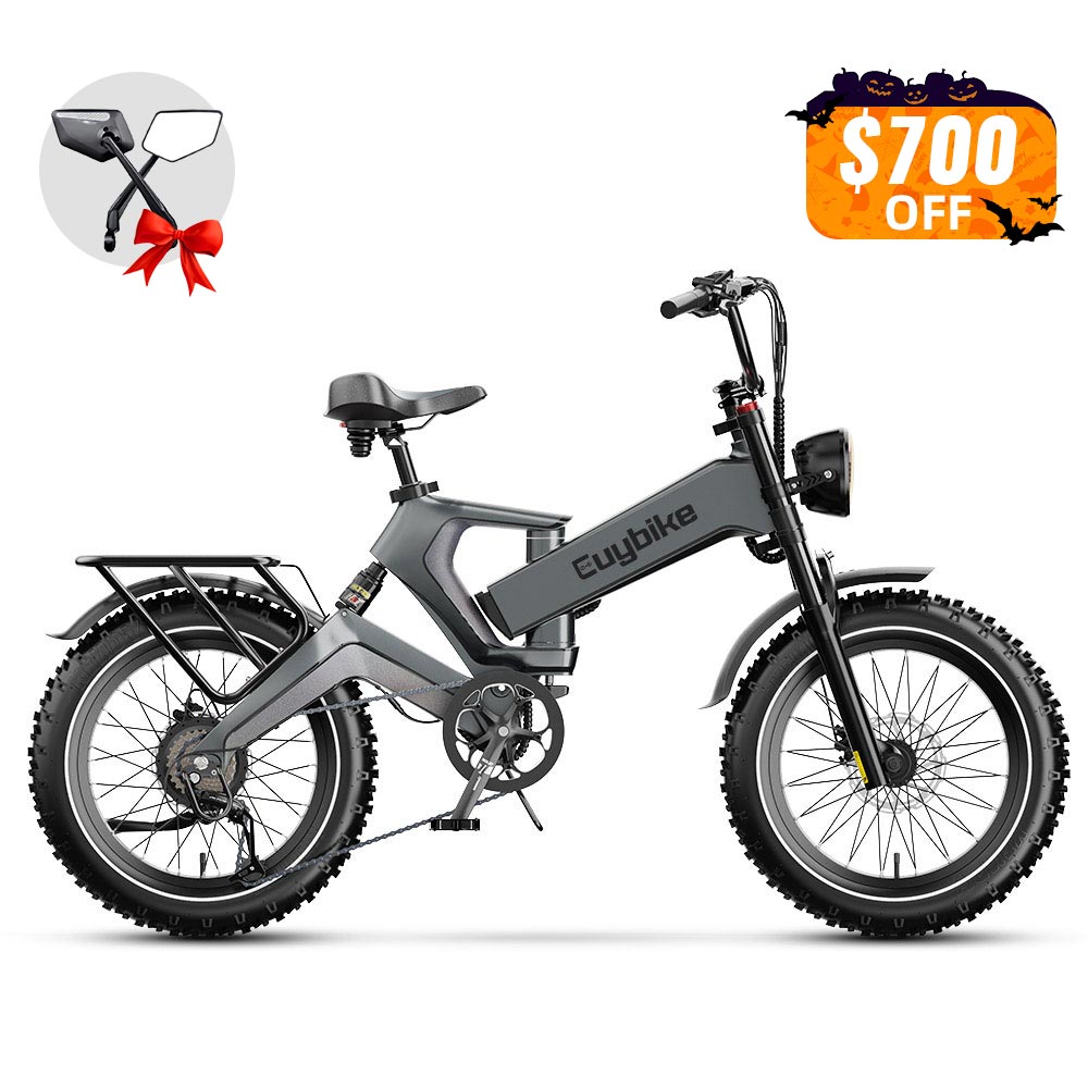 K6 Pro Gray Electric Bike Halloween Sale