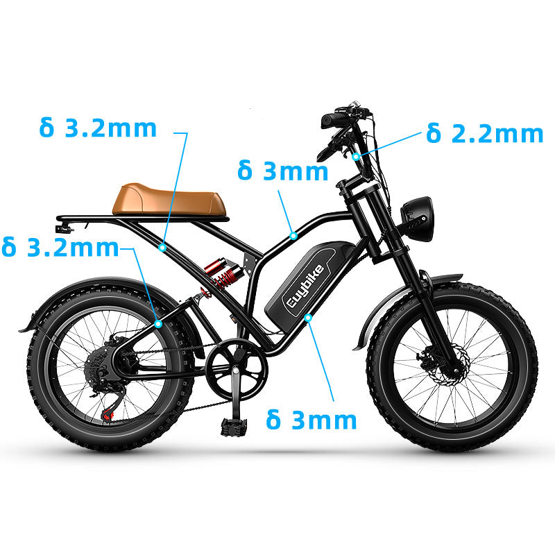 Moped Style Electric Bike, Electric Moped with Pedals